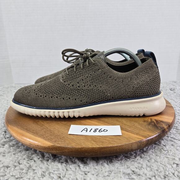 Cole Haan 2.ZeroGrand Gray Stitchlite Wingtip Business Casual Oxford Mens 8 M - Picture 1 of 12